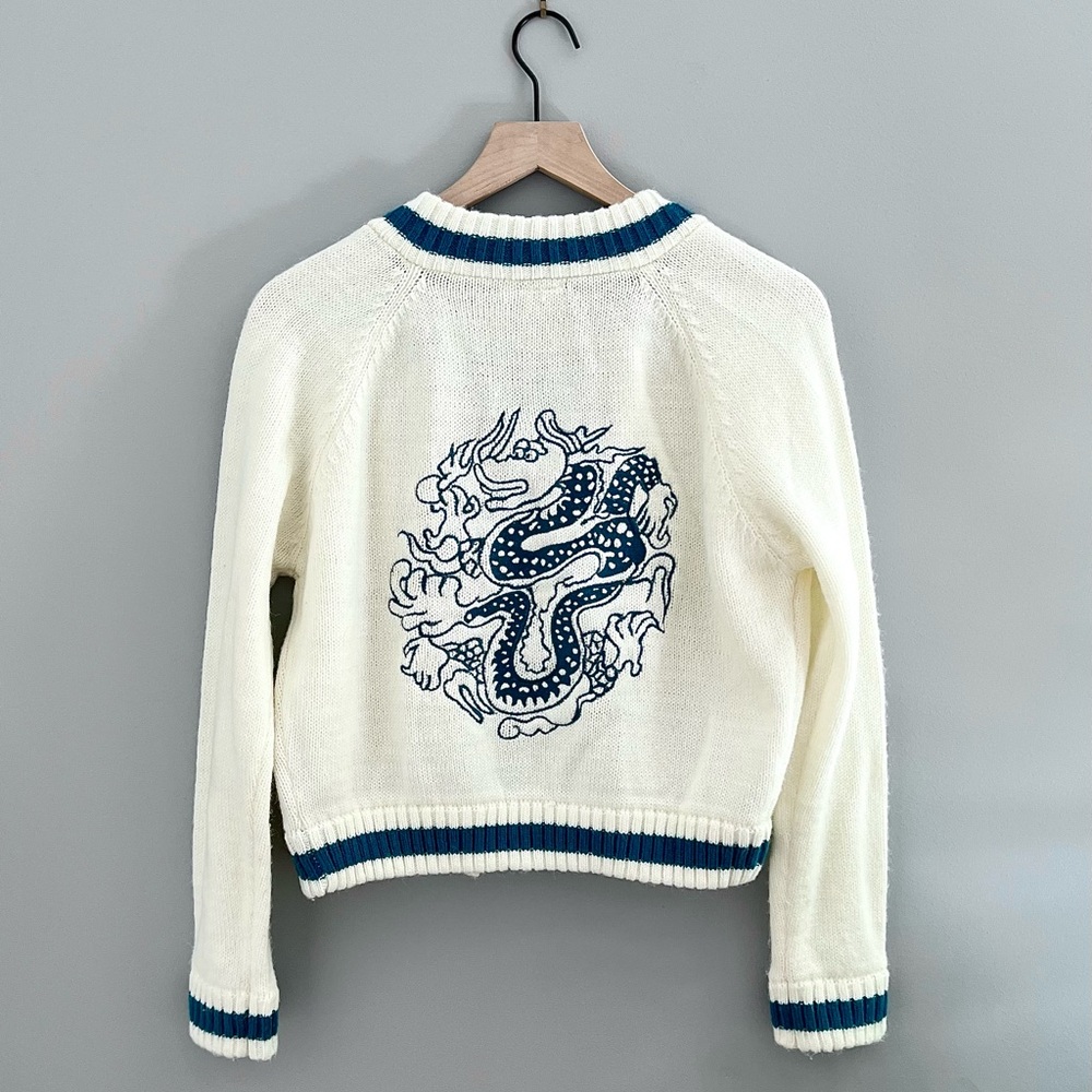 ModCloth unique dragon cardigan.